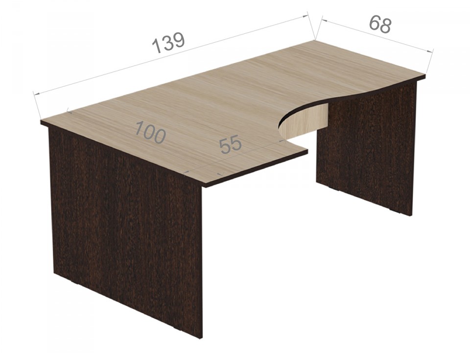 Офисная мебель РЕФЕРЕНТ Стол офисный угловой Р.СКУ-14(левый)